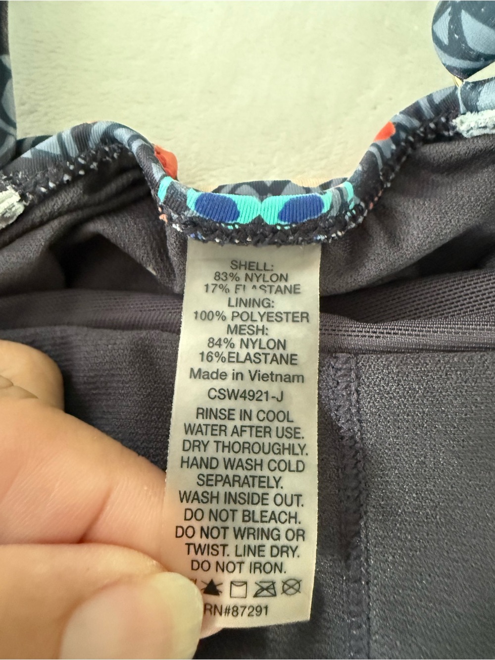 Johnny Was Saba Bandeau One Piece Multi Swimsuit Size Small E10 - Picture 4 of 7